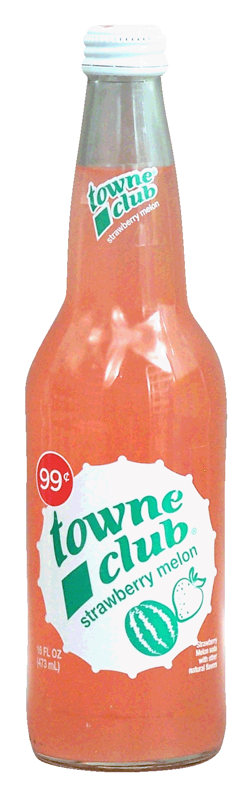 towne club  strawberry melon soda with other natural flavors Full-Size Picture